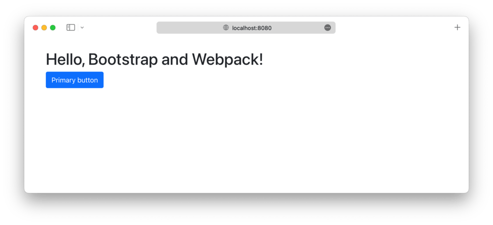 Webpack dev server running with Bootstrap
